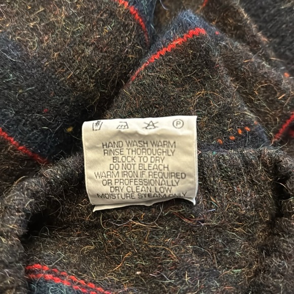 Scott Officer VTG Men’s Wool Blend Pullover Sweater Grid Pattern Sweater - Picture 8 of 8